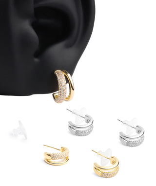 Shiny Huggie Hoops - OumoJewelry