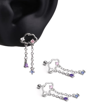 Delicate Cloud Chain Drop - OumoJewelry