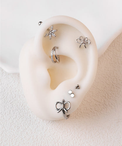 Cute Bow Hoop Earrings