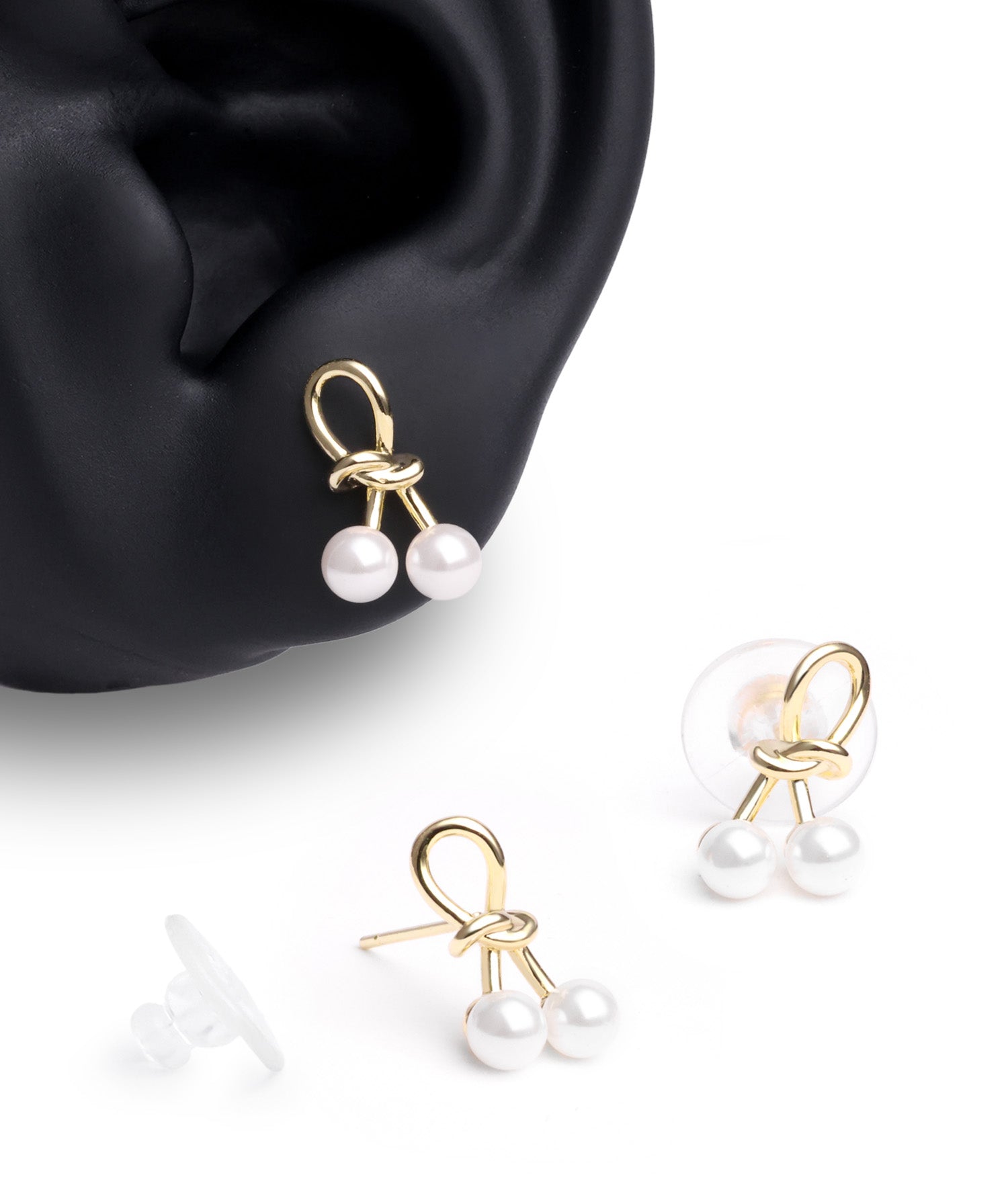 Knotted Pearl Studs