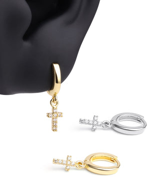 Delicate Cross Drop - OumoJewelry