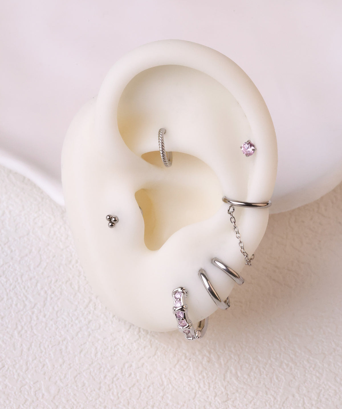 Charm Gems Hoop - Brass - Lobe - Oumo Jewelry