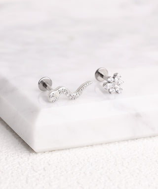 Titanium Shiny Dragonfly Flatback Stud - OumoJewelry