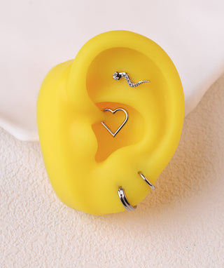 Titanium Double Layer Clicker Hoop - OumoJewelry