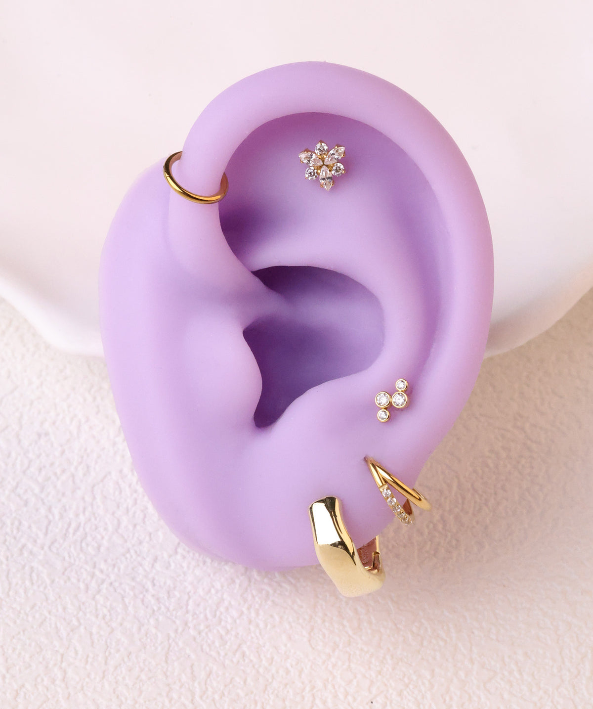 Simple Flow Hoops - Brass - Oumo Jewelry