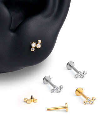 Shiny Flatback Stud - OumoJewelry
