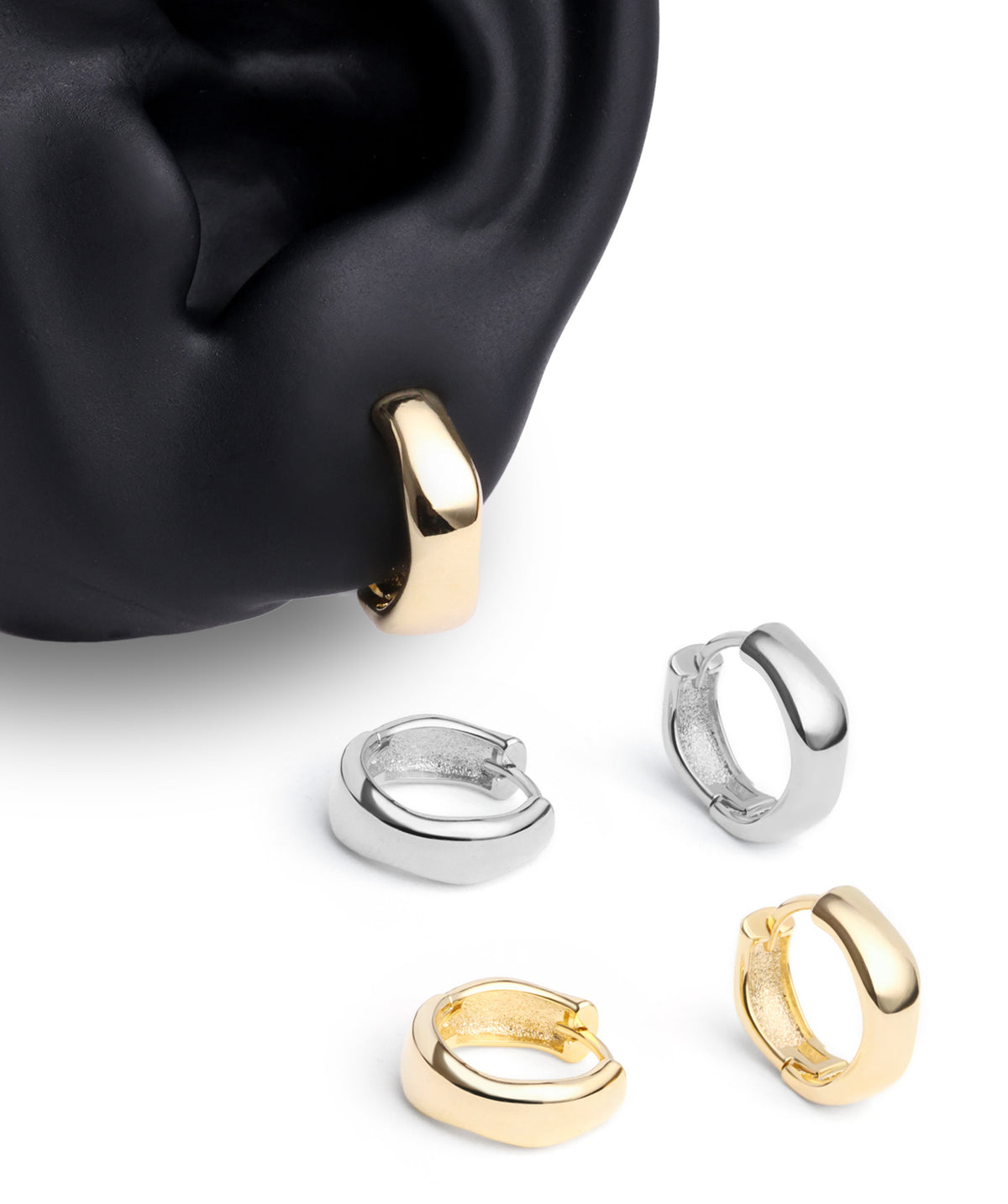 Simple Flow Hoops - Brass - Oumo Jewelry