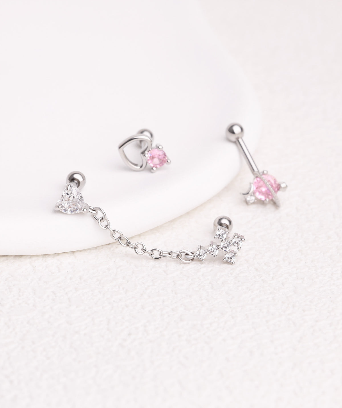Cross Love Chain - Stainless Steel - Lobe, Upper Lobe - Oumo Jewelry