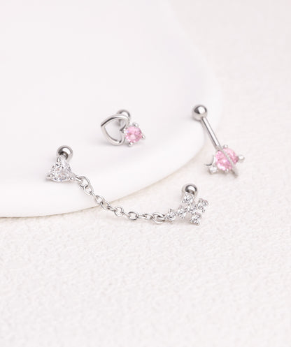 Charming Hollow Heart Stud