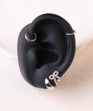 Sparkling Bow Hoop - OumoJewelry