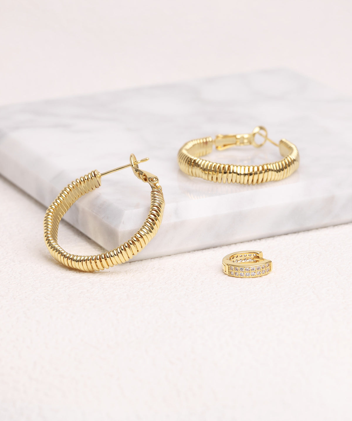 Spring Hoops - Brass - Oumo Jewelry
