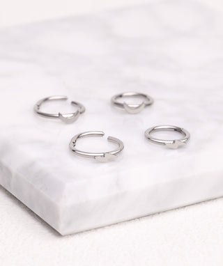 Titanium Lightning Clicker Hoop - OumoJewelry