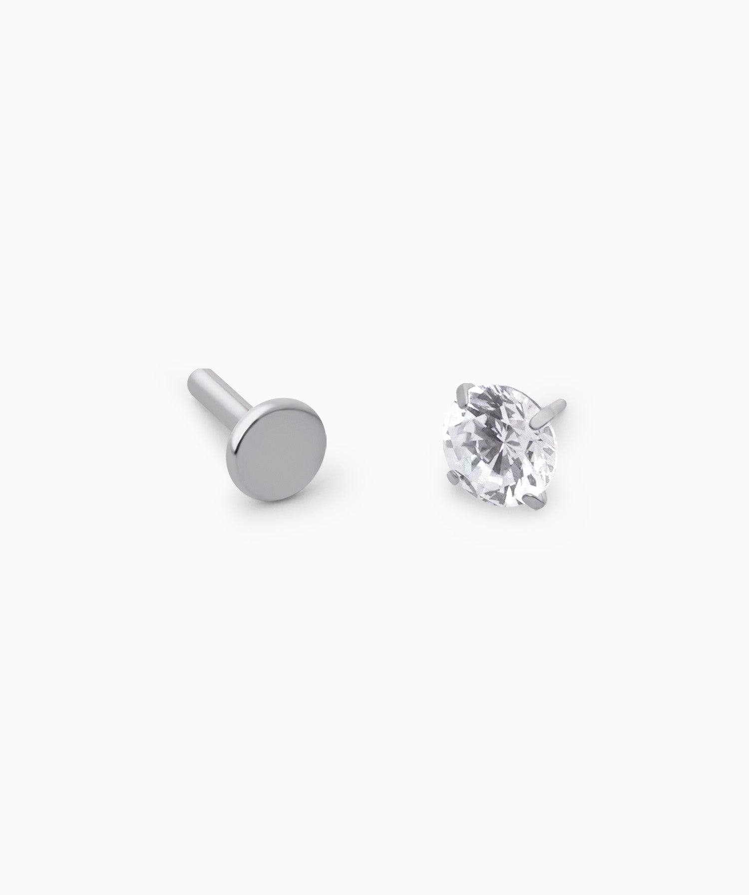 Titanium Gemstone Flatback Stud