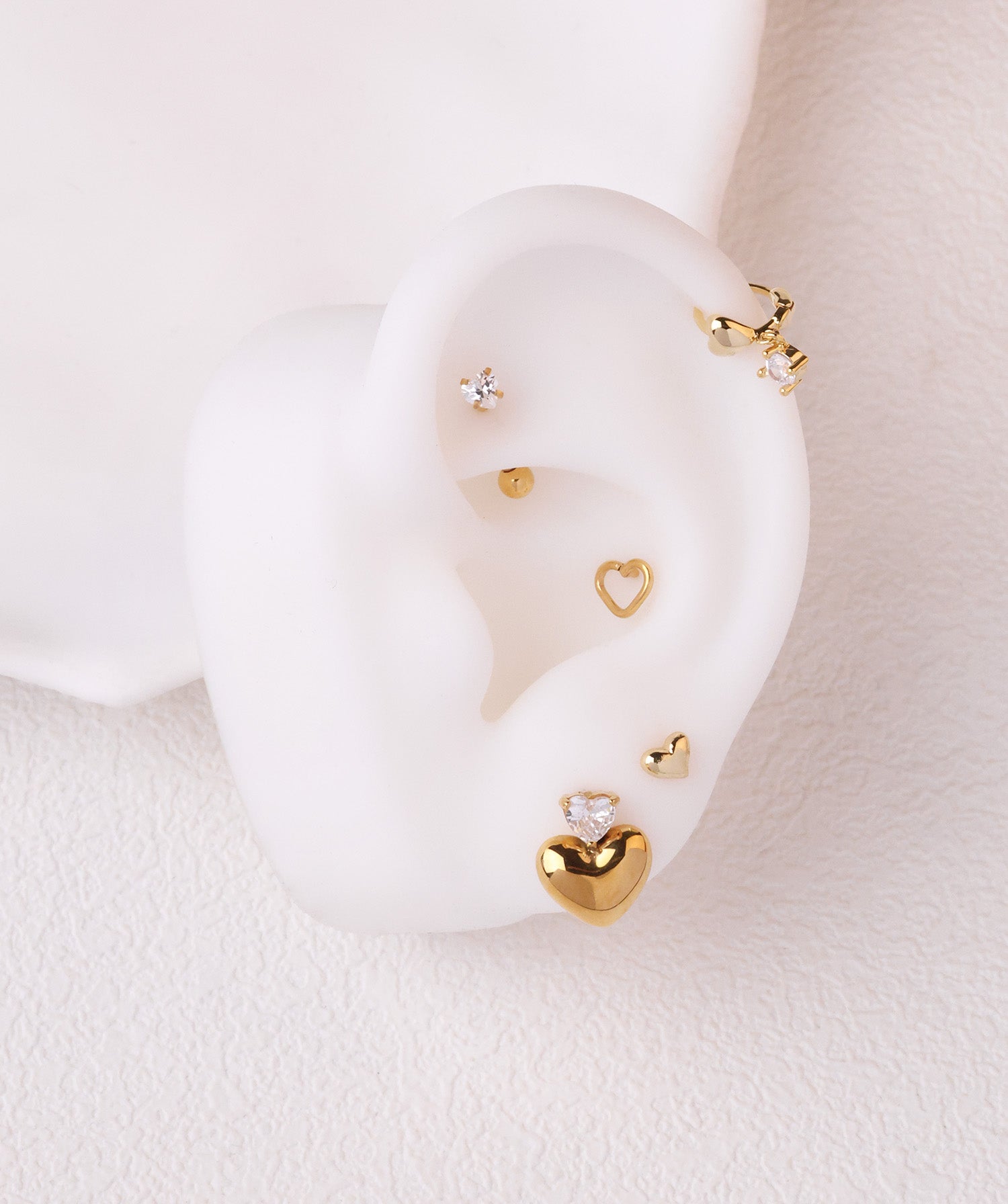 Puffed Heart Studs