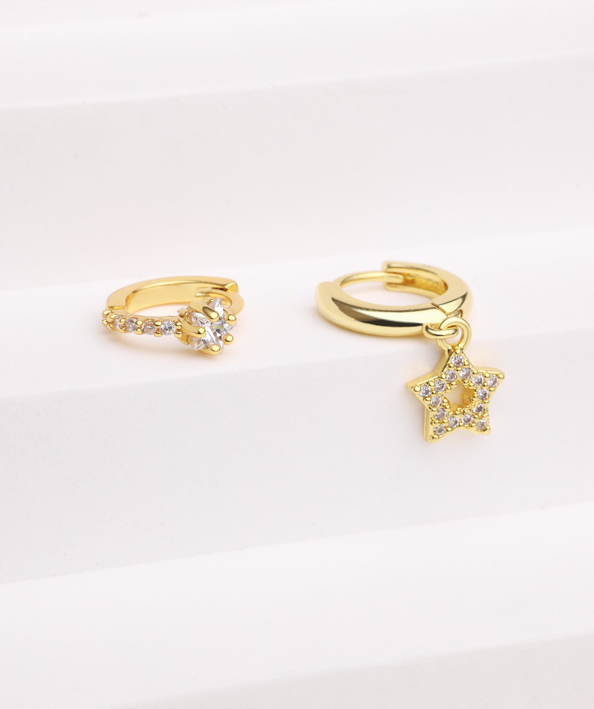 Shining Star Drop - Brass - Upper Lobe, Lobe - Oumo Jewelry