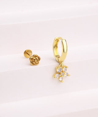 Gems Flower Drop - OumoJewelry