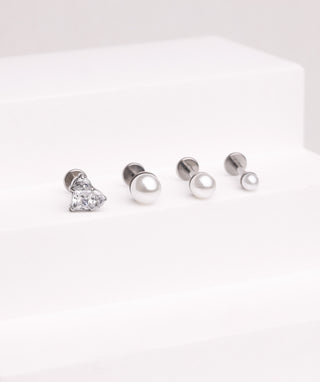 Titanium Love Flatback Stud - OumoJewelry