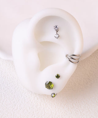 Gems Curved Barbell - OumoJewelry
