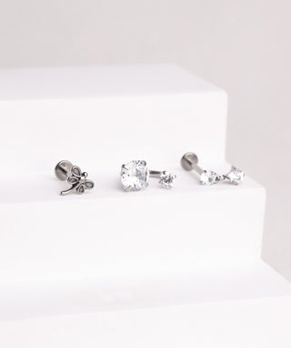 Gems Curved Barbell - OumoJewelry