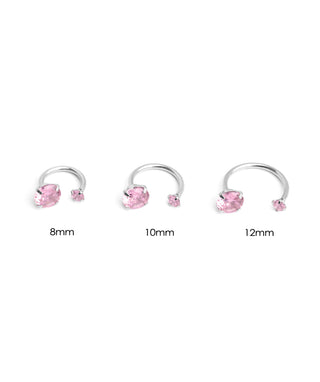 Gems Curved Barbell - OumoJewelry