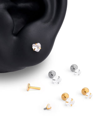 Love Flatback Stud - OumoJewelry