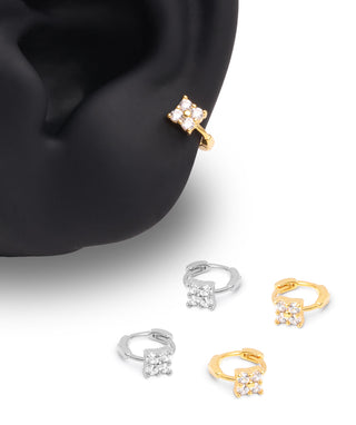 Mini Flower Helix Hoop - OumoJewelry