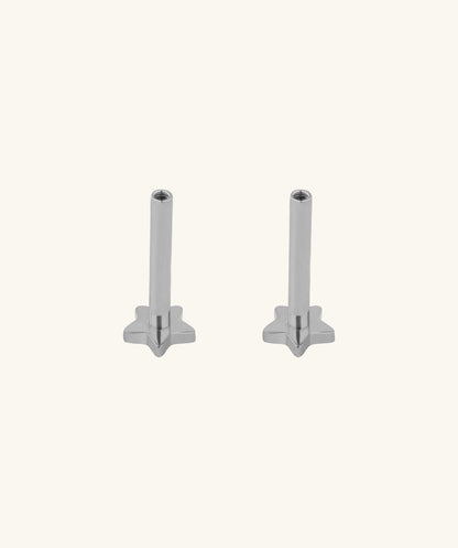 Star Internal Threaded Flat Back Post (Titanium)