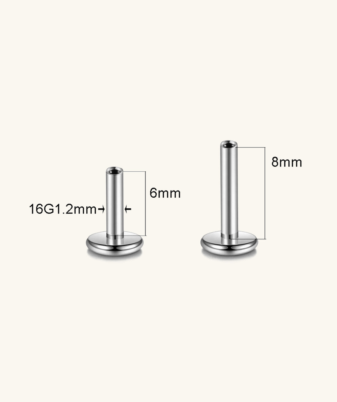 Internal Threaded Flat Back Post (Titanium)