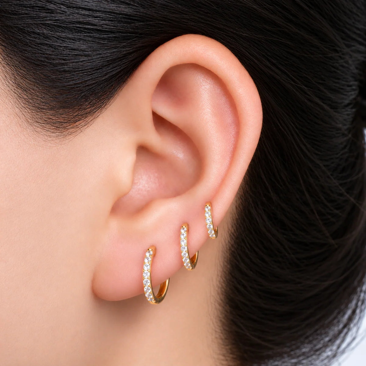 Titanium Darya Hoop Set - OumoJewelry