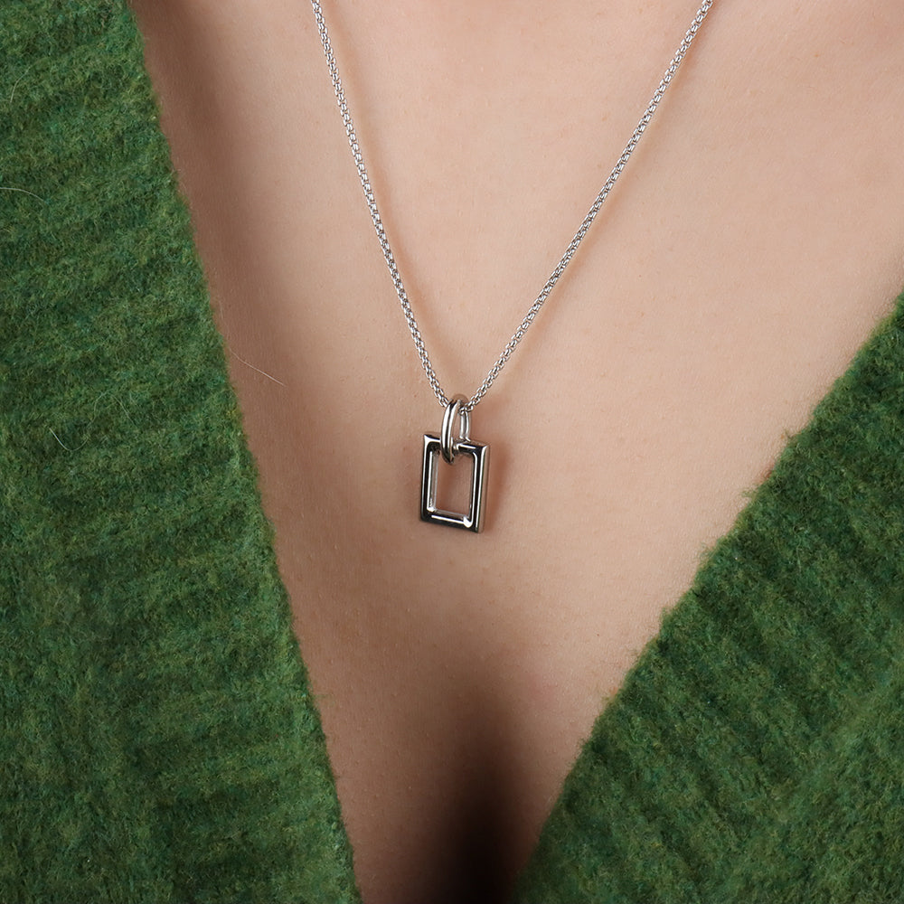 Rectangular Necklace - OhmoJewelry