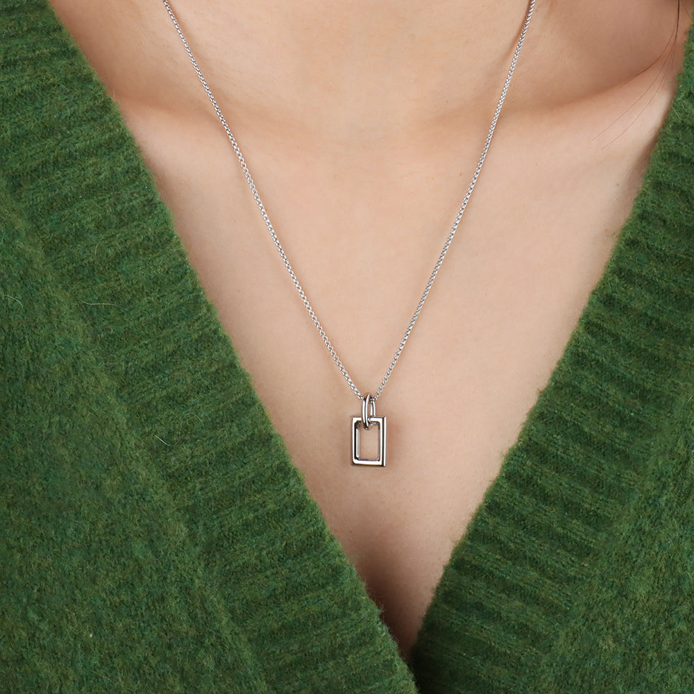 Rectangular Necklace - OhmoJewelry