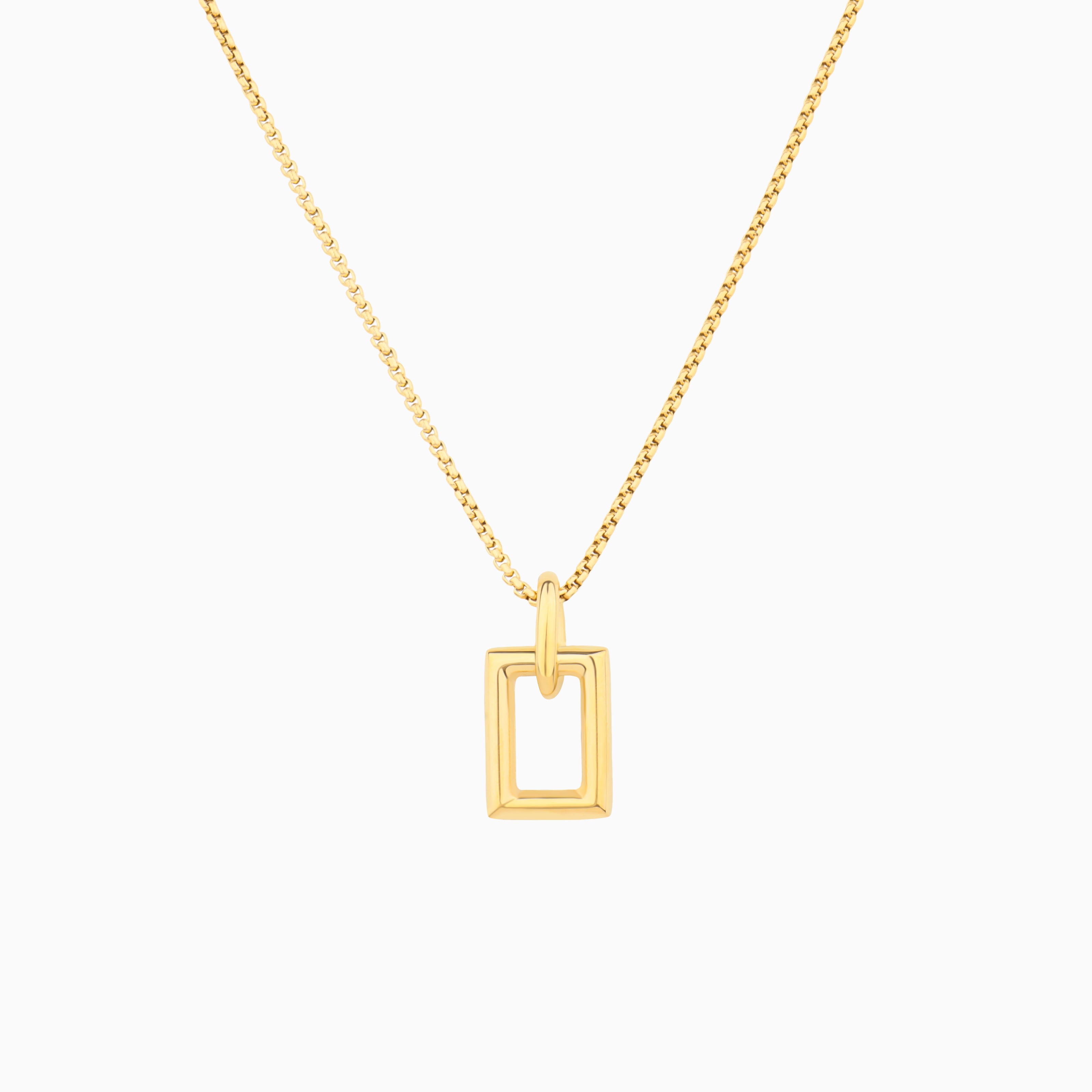 Rectangular Necklace - OhmoJewelry