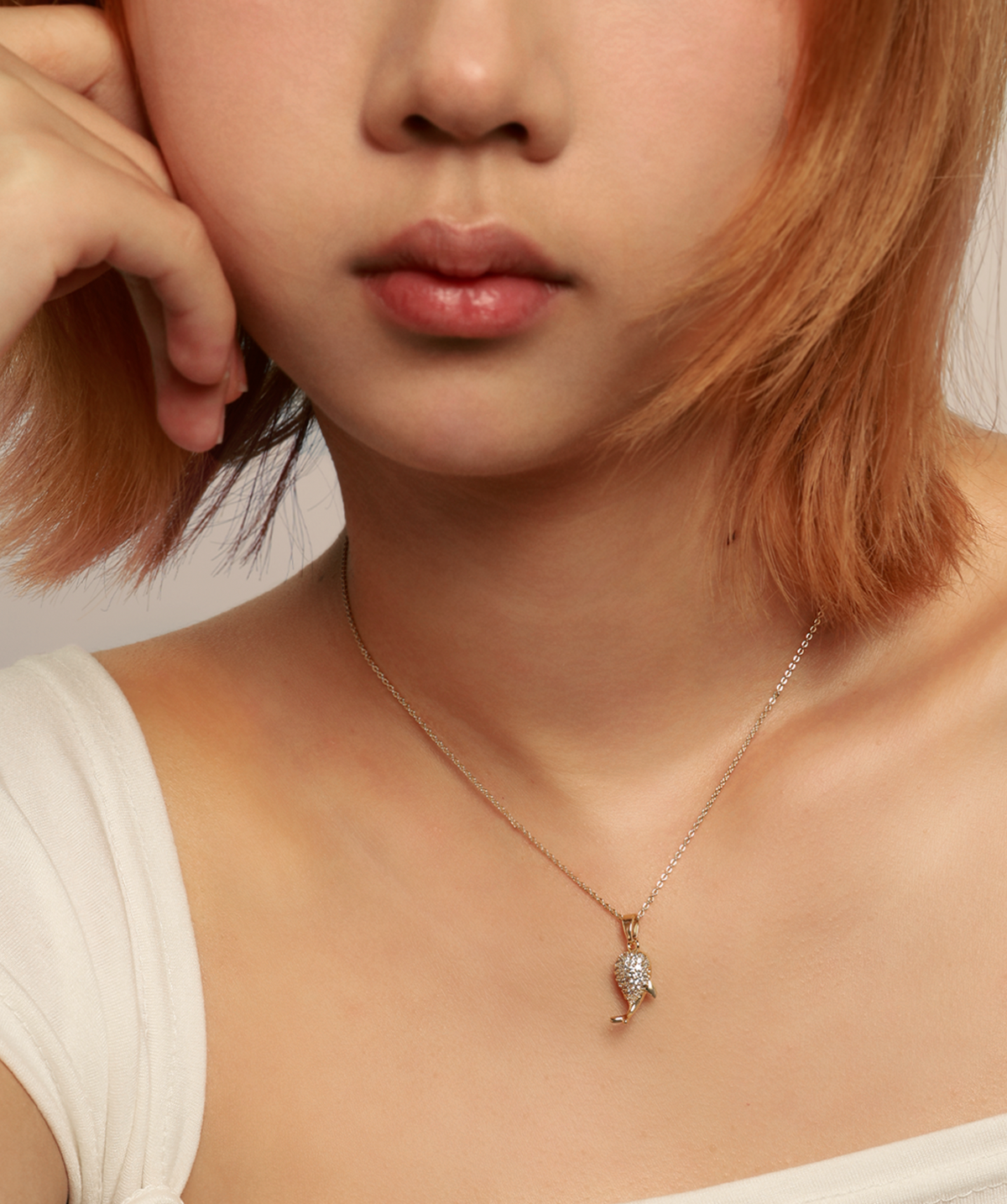 Fin & Glow Necklace - Brass - Oumo Jewelry