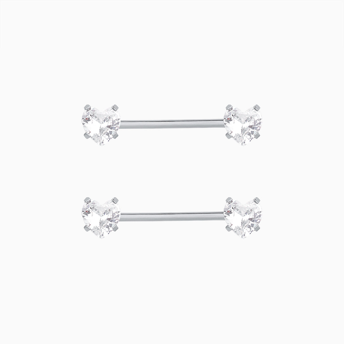 Love Nipple Rings - Stainless Steel - Oumo Jewelry