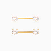 Love Nipple Rings - Stainless Steel - Oumo Jewelry