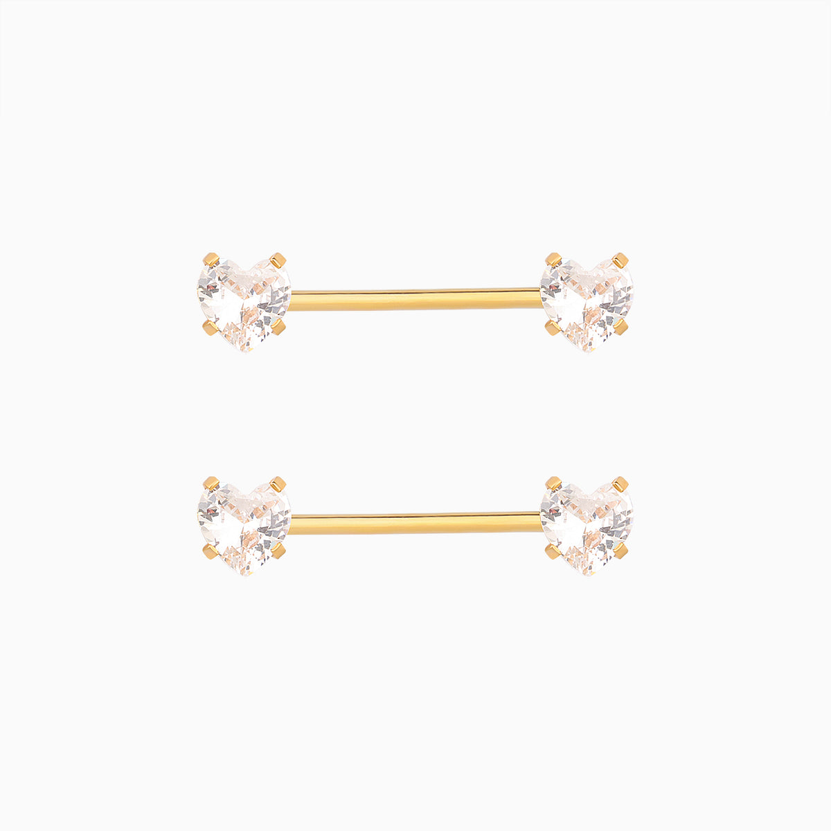 Love Nipple Rings - Stainless Steel - Oumo Jewelry