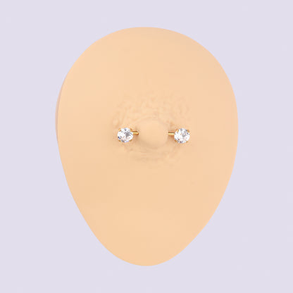 Basic Gem Nipples Ring - OhmoJewelry