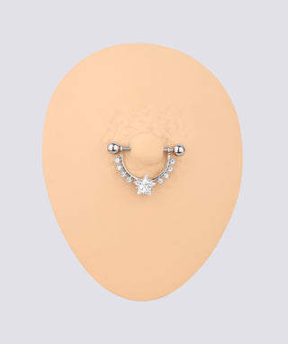 Star Glitter Nipple Rings - OumoJewelry