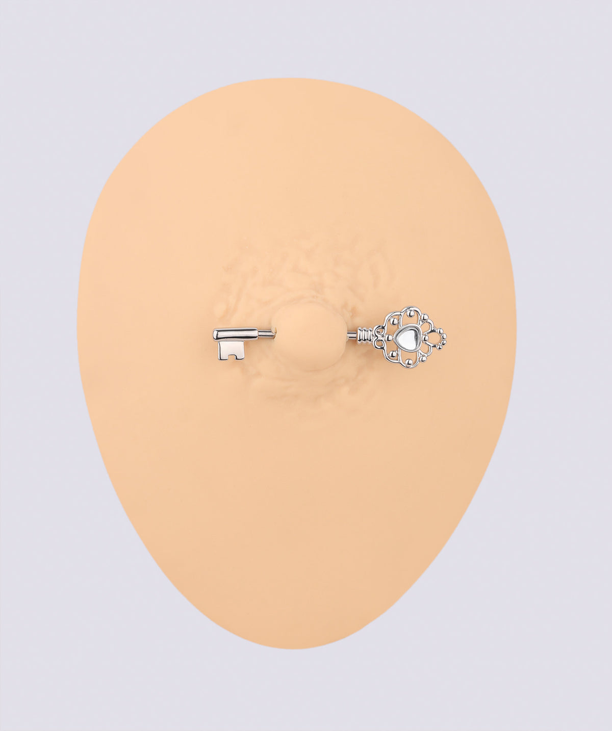 Key to My Heart Nipple Rings - Stainless Steel - Oumo Jewelry