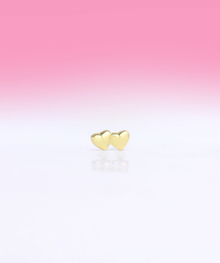 Double Heart Nose Stud