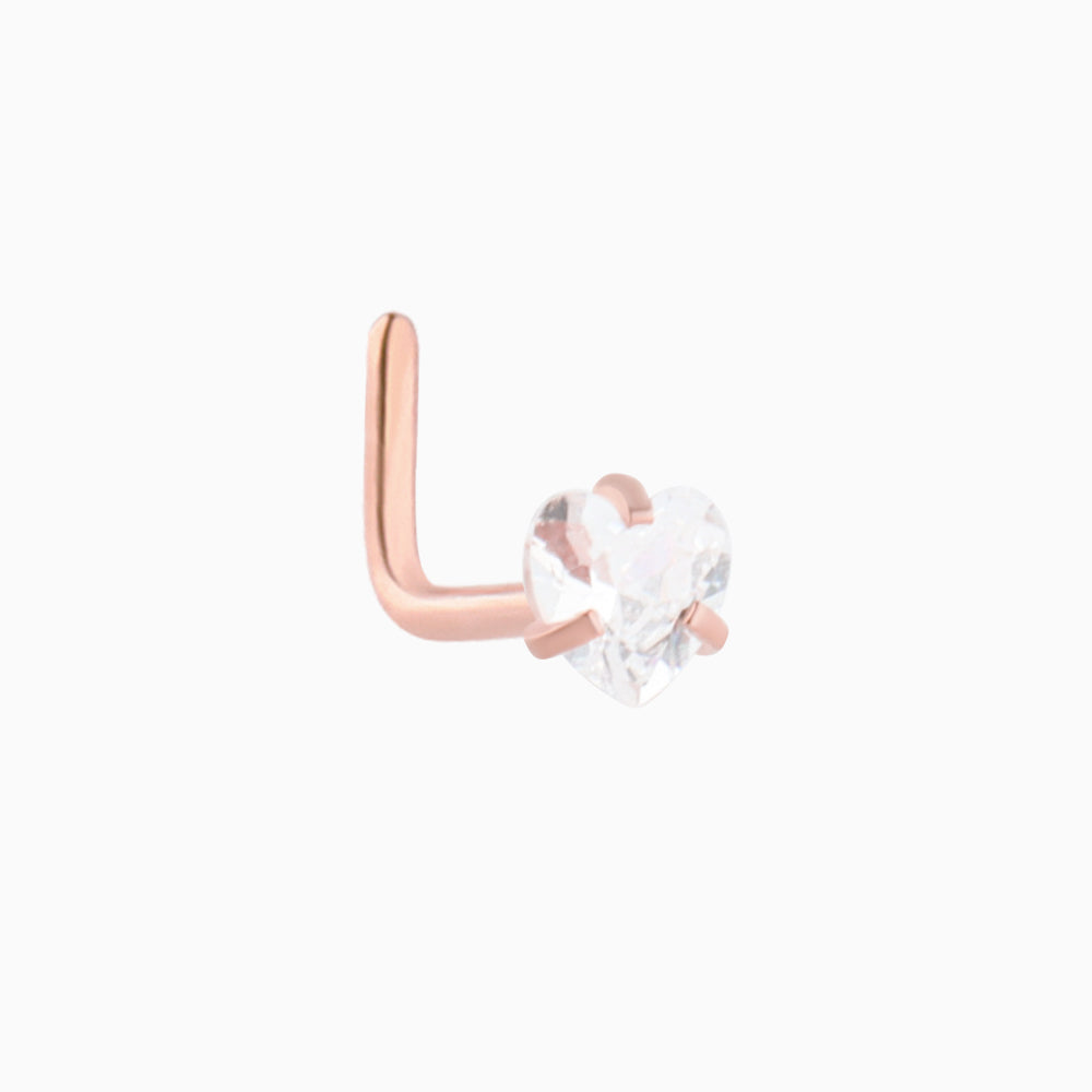 Love Nose Stud - OhmoJewelry