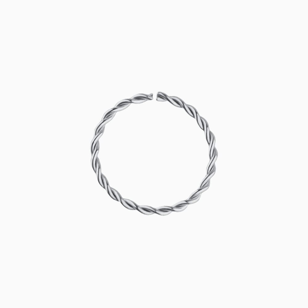 Twisted Nose Hoop - Stainless Steel - Septum - Oumo Jewelry