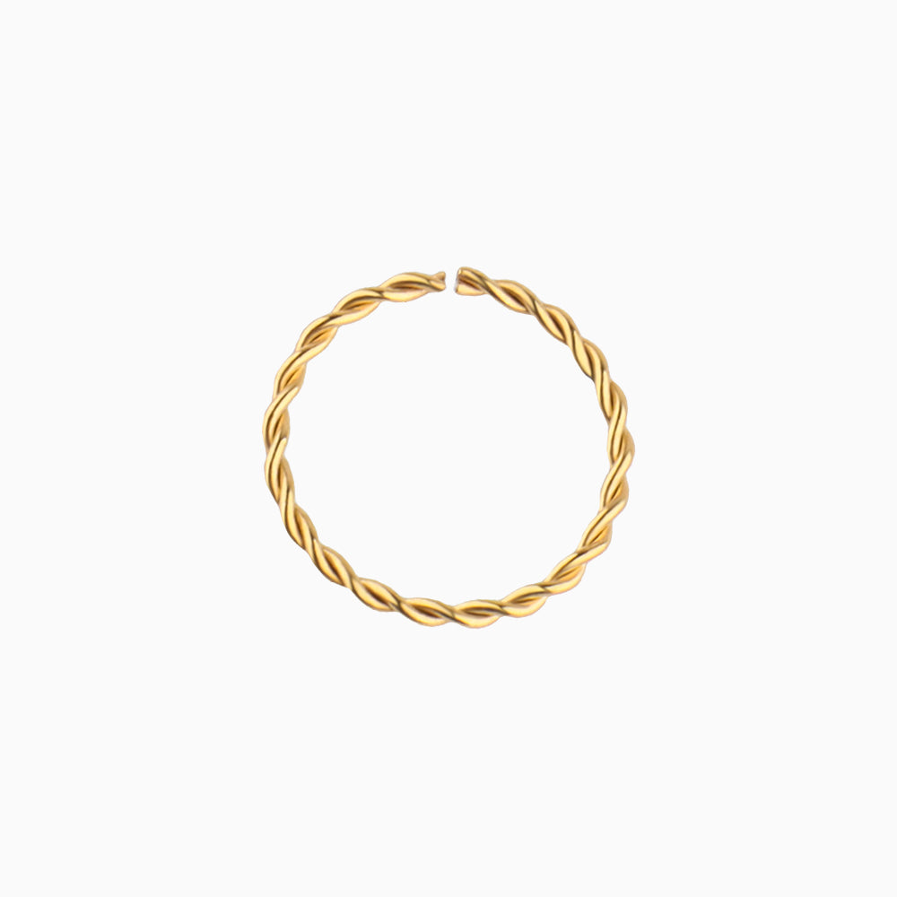 Twisted Nose Hoop - Stainless Steel - Septum - Oumo Jewelry