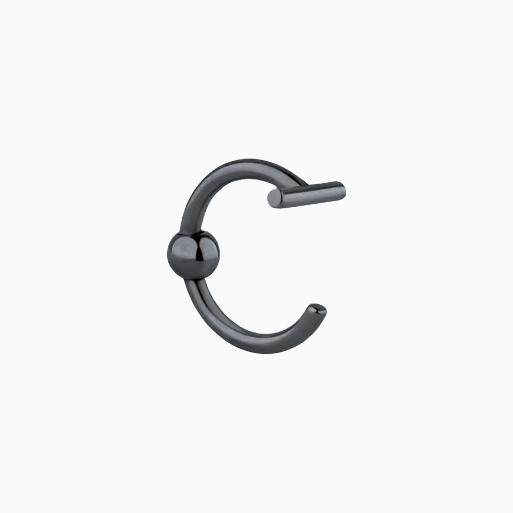 T Shape Bead Nose Hoop - OhmoJewelry