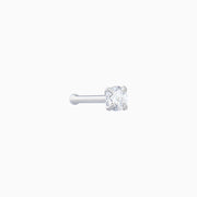 Basic Gem Nose Stud - Stainless Steel - Nostril - Oumo Jewelry
