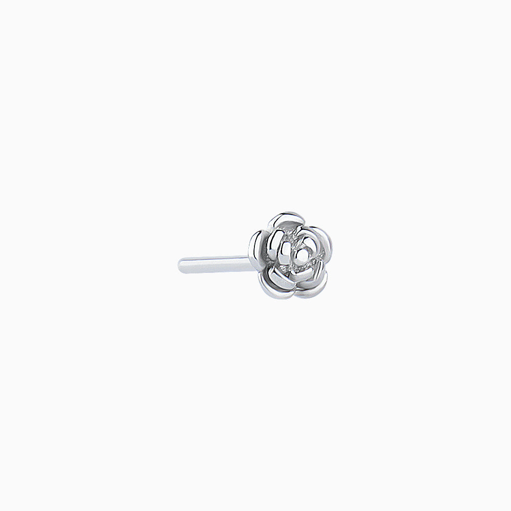 Rose Flower Nose Stud - Sterling Silver 925 - Nostril - Oumo Jewelry