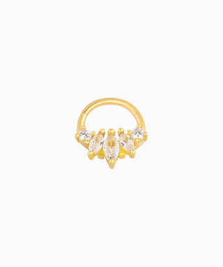 Delicate Leaf Clicker Hoop - OumoJewelry