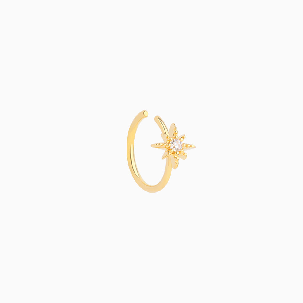 Eight-pointed Star Nose Hoop - Stainless Steel - Septum - Oumo Jewelry