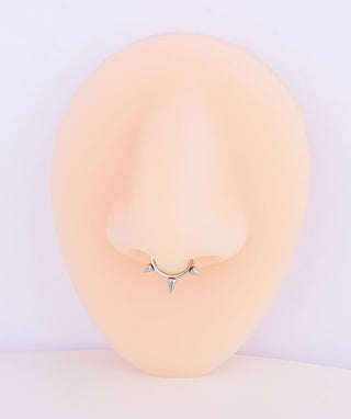 Titanium Rivet Clicker Hoop - OumoJewelry