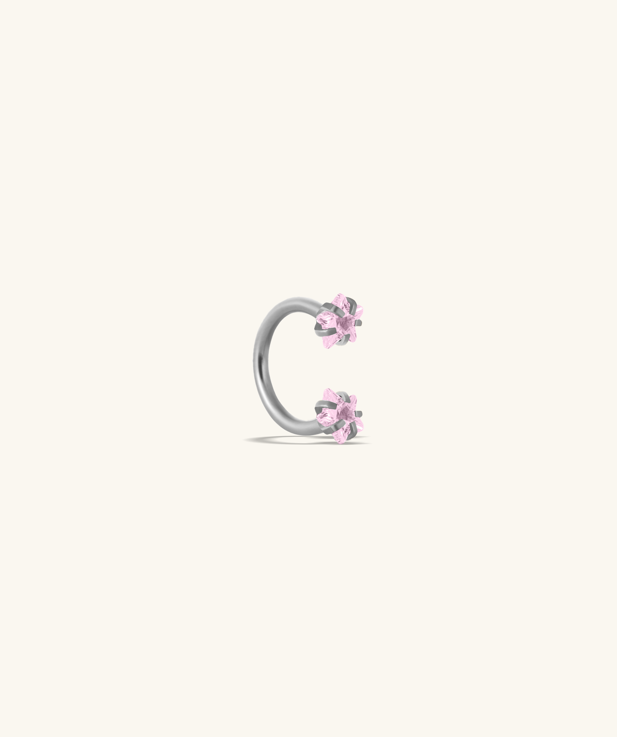 Titanium Stars Horseshoe Ring - Titanium - Upper Lobe, Helix, Forward Helix - Oumo Jewelry